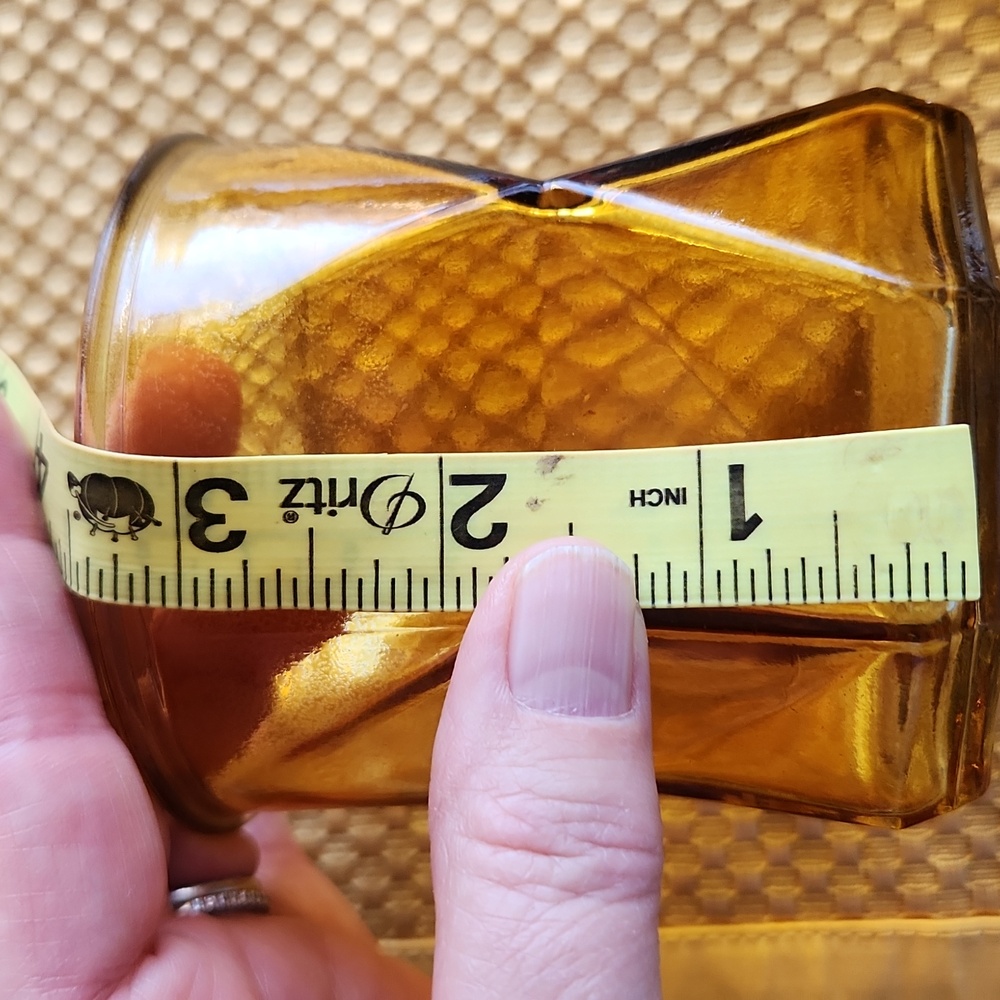 Vintage MCM Amber Glass Whiskey Tumblers - Picture 6 of 7
